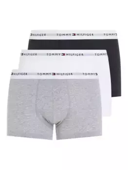 Трусы Tommy Hilfiger Essential Logo Waistband 3 шт, цвет grey/black/white