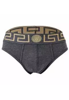 Трусы - топика стрейч хлопок однотонные Versace, серый