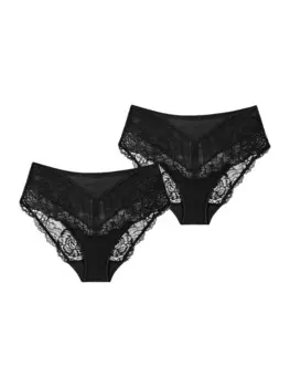 Трусы Triumph Maxislip Peony Florale, черный