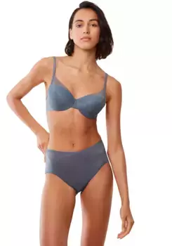 Трусы Triumph "Signature Sheer Maxi EX", принт с логотипом Triumph, синий