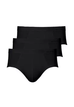 Трусы / трусы, комплект из 3 повседневных хлопковых трусов mey, черный