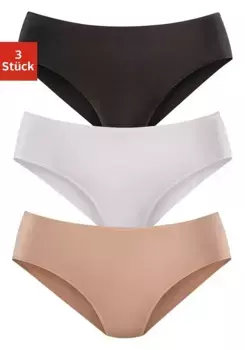 Трусы-трусы LASCANA Jazz (3 шт.), изготовлены из высококачественного модала, белый
