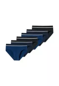 Трусы/трусы Rio в упаковке 6 шт., натуральный хлопок 95/5 SCHIESSER, цвет Blau Schwarz