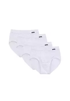 Трусы / трусы в упаковке из 4 шт. из органического хлопка в тонкую рубчику AMMANN