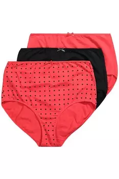 Трусы Ulla Popken, цвет Red/Neon Red/Black