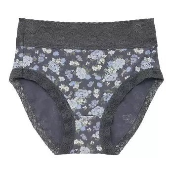 Трусы Uniqlo Floral High Rise, темно-серый