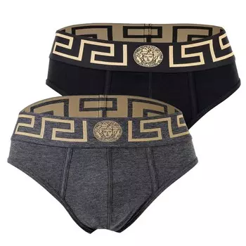 Трусы VERSACE Panty, серый/черный