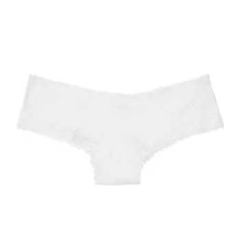 Трусы Victoria`s Secret Lace Waist Cotton Cheeky, белый