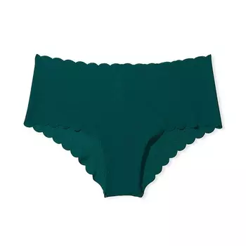 Трусы Victoria's Secret No-Show Cheeky In Scalloped, темно-зеленый