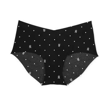 Трусы Victoria's Secret No-Show Hiphugger In Classic, черный/белый