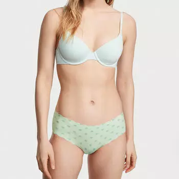 Трусы Victoria`s Secret No-Show Scallop Hiphugger, зелёный в крапинку