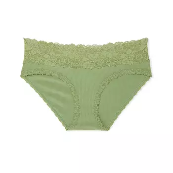 Трусы Victoria's Secret Pink Wink Lace-trim Hiphugger, зеленый