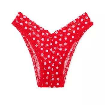 Трусы Victoria's Secret Pink Wink V-front Brazilian, красный
