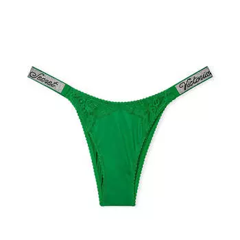 Трусы Victoria`s Secret Shine Strap Brazilian, зелёный