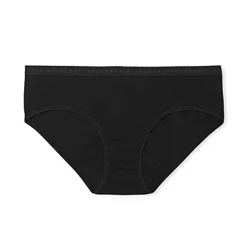 Трусы Victoria's Secret Stretch Cotton Hiphugger Classic, черный
