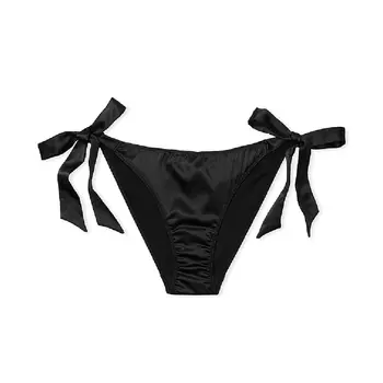 Трусы Victoria's Secret Very Sexy Mesh & Satin Bow Cutout Back Open, черный