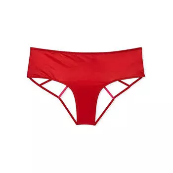 Трусы Victoria's Secret Very Sexy Open-Back Heartware Strappy Cheeky, красный