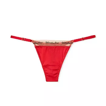 Трусы Victoria's Secret Very Sexy Strappy Lace Crotchless Thong, красный