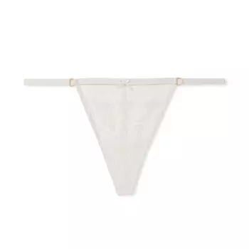 Трусы Victorias Secret Dream Angels Mesh and Lace V-String, белый