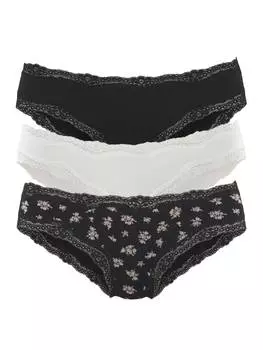 Трусы Vivance, цвет schwarz bedruckt, weit uni, schwarz uni