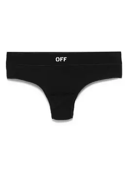 Трусы в рубчик Off-White, черный