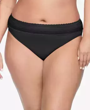 Трусы Warners® No Pinching No Problems® Dig-Free Comfort Waist with Lace Microfiber Hi-Cut 5109 Warner's, черный