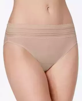 Трусы Warners® No Pinching No Problems® Dig-Free Comfort Waist with Lace Microfiber Hi-Cut 5109 Warner's, коричневый