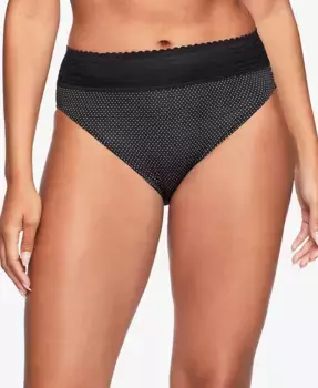 Трусы Warners® No Pinching No Problems® Dig-Free Comfort Waist with Lace Microfiber Hi-Cut 5109 Warner's, коричневый/бежевый