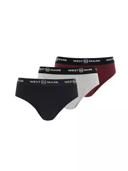 Трусы WESTMARK LONDON Panty BRIEF, цвет grey/wine red/black