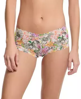 Трусы Women's Printed Signature Lace Boyshort Hanky Panky, белый