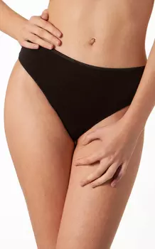 Трусы Yenita Bambus mit Spitze, черный