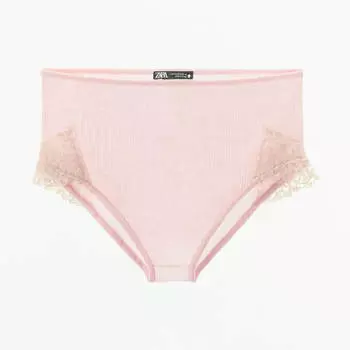 Трусы Zara Wool Lace Trim, розовый