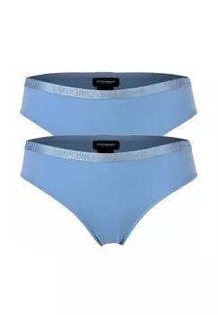 Трусы женские, 2 шт. - BASIC COTTON, трусы, хлопок стрейч EMPORIO ARMANI, светло-синий