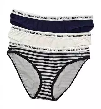Трусы женские New Balance, цвет black stripe/white/pigment