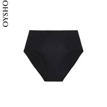 Трусы женские Oysho с высокой талией, черный