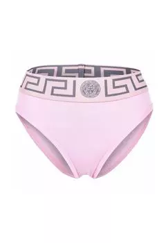 Трусы женские - ТОПЕКА, высокие, нижнее белье, натуральный хлопок, би-стрейч VERSACE, розовый