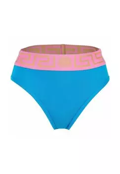 Трусы женские - ТОПЕКА, высокие, нижнее белье, натуральный хлопок, би-стрейч VERSACE, цвет Blau Rosa