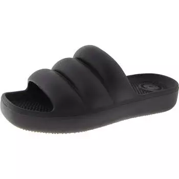 TS24 Женские сандалии-слайды с открытым носком Totes, черный