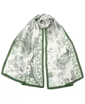 Туаль – длинный шелковый шарф для женщин Elizabetta, зеленый