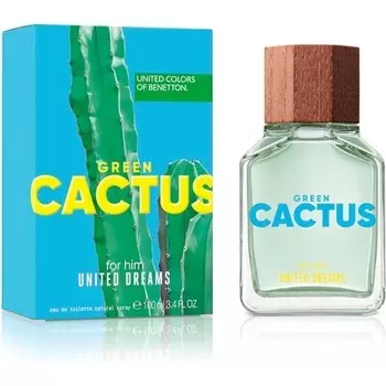 Туалетная вода Benetton Cactus от United Dreams для мужчин Стойкий веганский молодой и свежий аромат с древесными и ароматическими нотами Идеально подходит для повседневного ношения 100 мл United Colors Of Benetton
