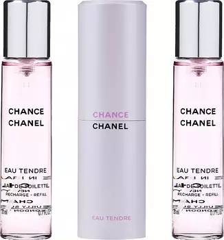 Туалетная вода с возможностью смены блока Chanel Chance Eau Tendre, 3х20 мл