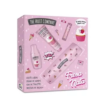 Туалетная вода унисекс Set de Regalo Colonia Fresa y Nata The Fruit Company, Set 4 productos