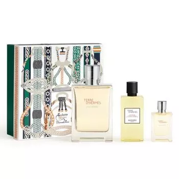 Туалетная вода унисекс Terre d'Herms Eau Givre Eau de Parfum Estuche de Regalo Hermes, EDP 100 ml + Gel 80 ml + Mini