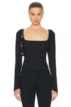 Тюдоровский топ Mirror Palais, цвет Noir