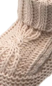 Туфельки вязаные бежевые 0-3 мес 1 шт. ALANA