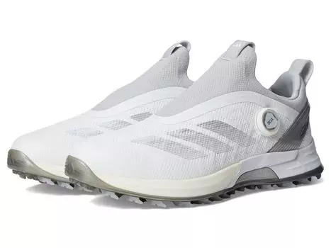 Туфли adidas Golf Adizero ZG BOA Spikeless Golf Shoes, цвет Footwear White/Silver Metallic/Light Solid Grey