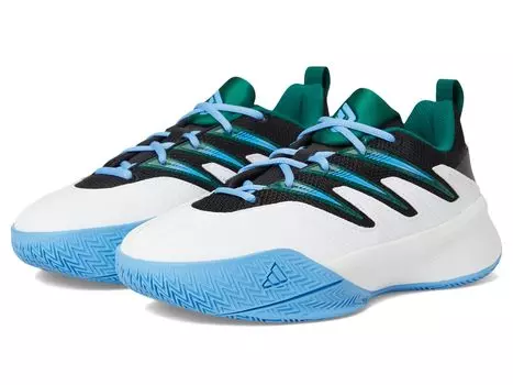 Туфли adidas Kids Dame Certified 3 Basketball Shoes, цвет White/Collegiate Green/Blue Burst