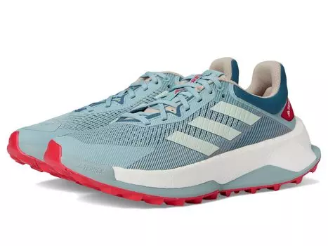 Туфли adidas Outdoor Terrex Soulstride Ultra Trail Running Trail Running Shoes, цвет Magic Grey/Linen Green/Pure Ruby