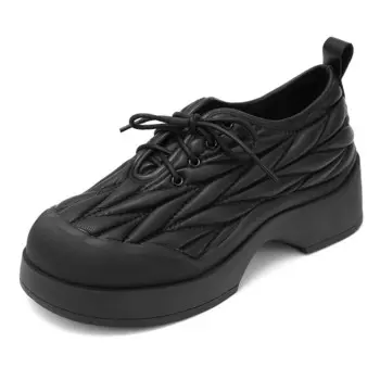 Туфли AIQINISHA Women's Casual Shoes Women's Low-Top, черный