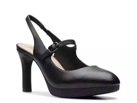 Туфли Ambyr Grace Clarks, Black Leather